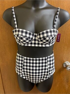 NWT Adore Me Vivian Gingham Bikini Set